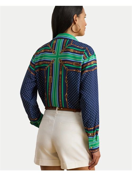 Camicia  con fantasia LAUREN RALPH LAUREN | KOTTA-LONG SLEEVE-BUTTON.BLUE